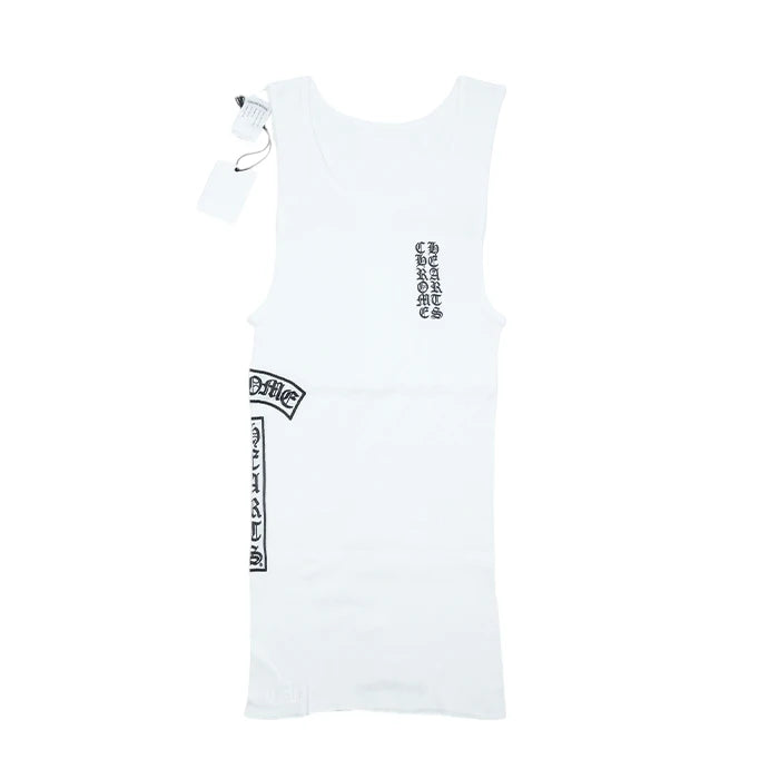 クロムハーツ CHプラスバックホースシュープリントリブタンクトップ クロムハーツ CHプラスバックホースシュープリントリブタンクトップ