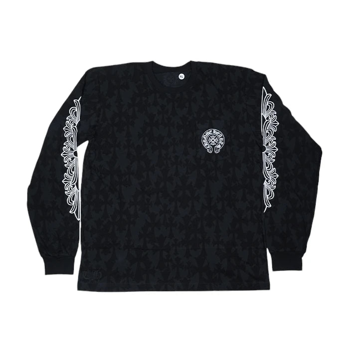 Chrome Hearts 長袖カットソー XL クロムハーツ 新品 セメタリークロス総柄 長袖カットソー XL