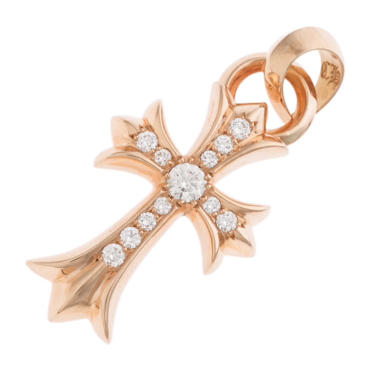 22K スモールCHクロス PAVE DIA ベイル SML CH CROSS BALE 【ゴールド