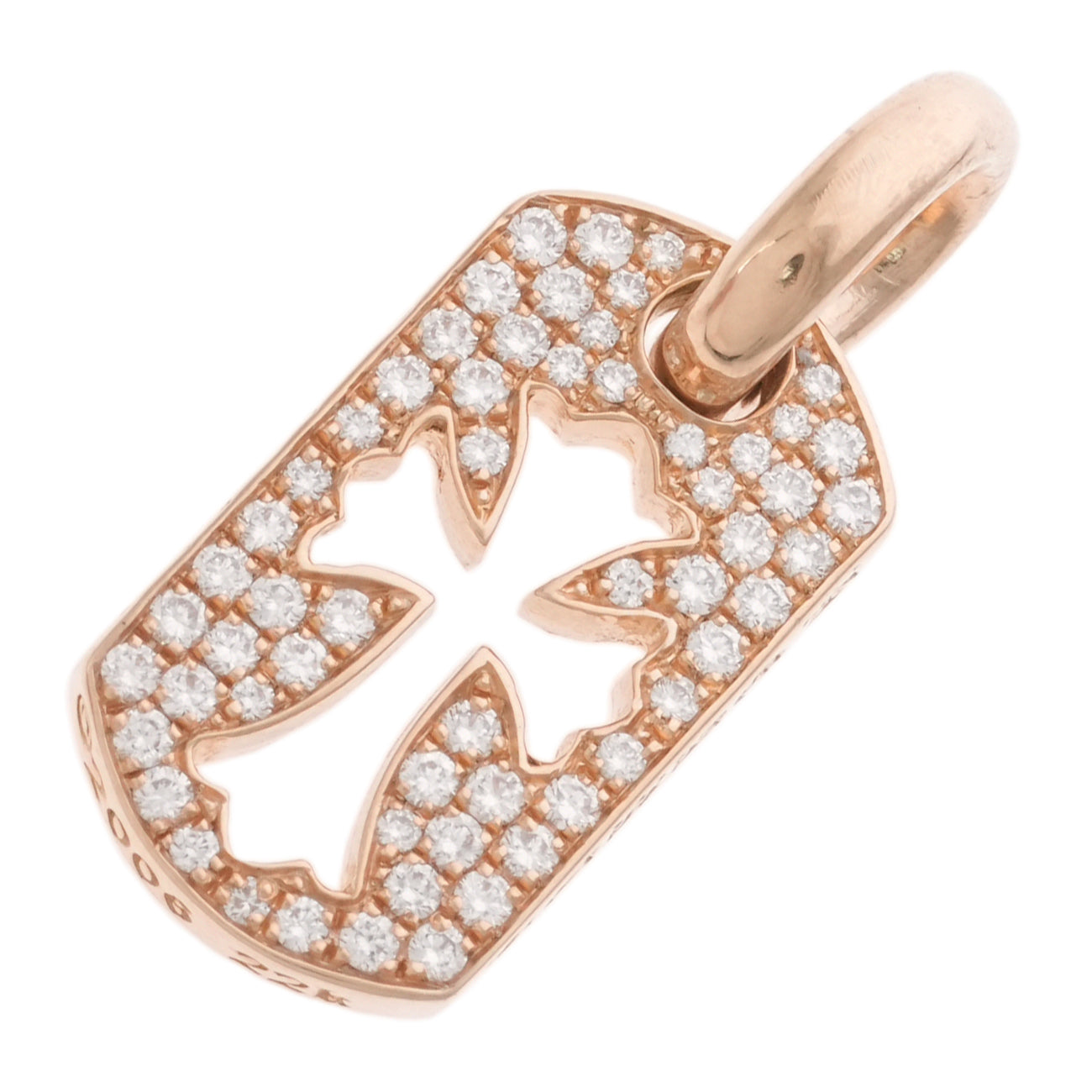 22Kタイニークロスダイヤ&タイニーカットアウトクロスダイヤ　ネックレス　2点付 クロムハーツ カットアウトクロスドッグタグ タイニー パヴェ