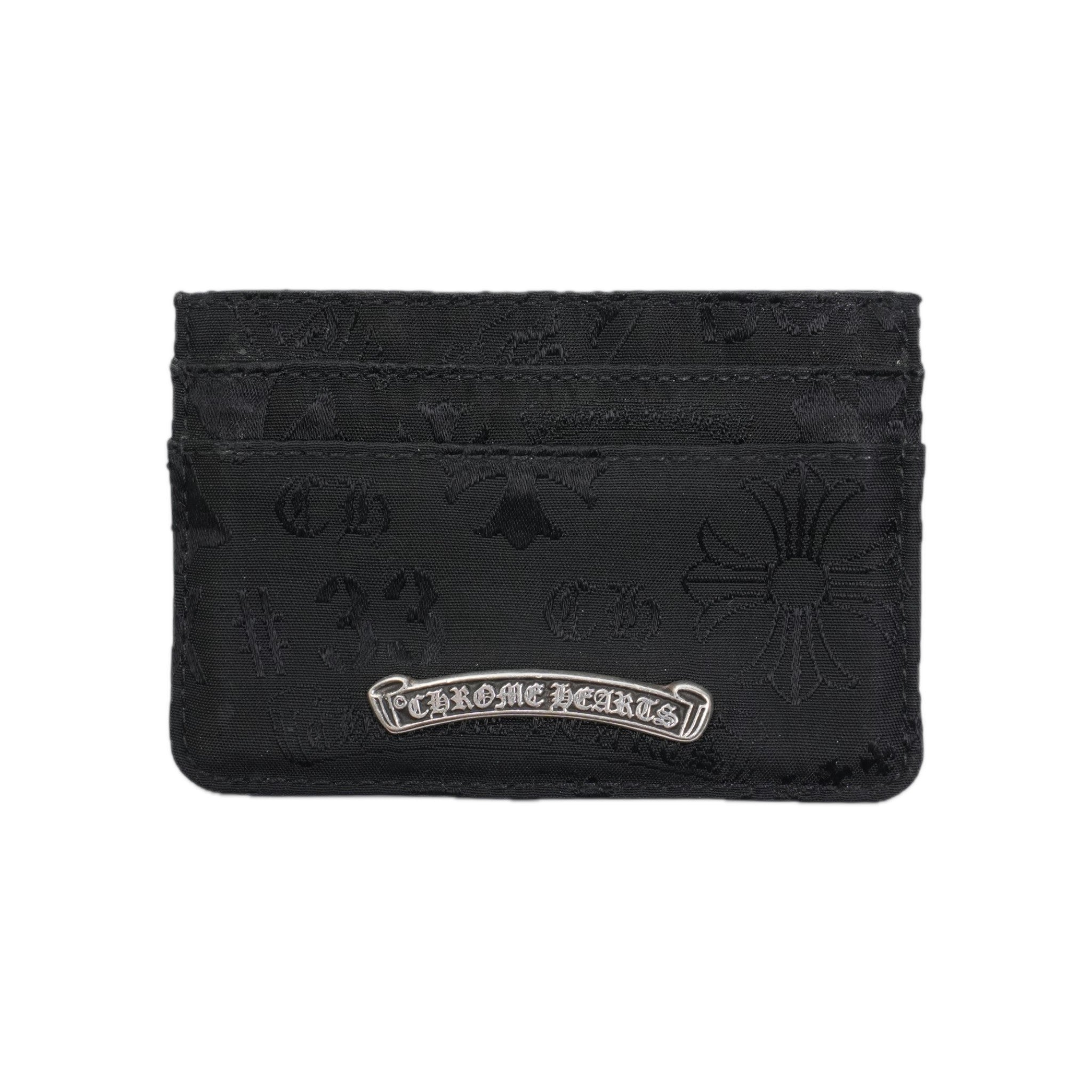 新品ダブルサイド DOUBLE SIDE スクロールラベル付き総柄カードケース 