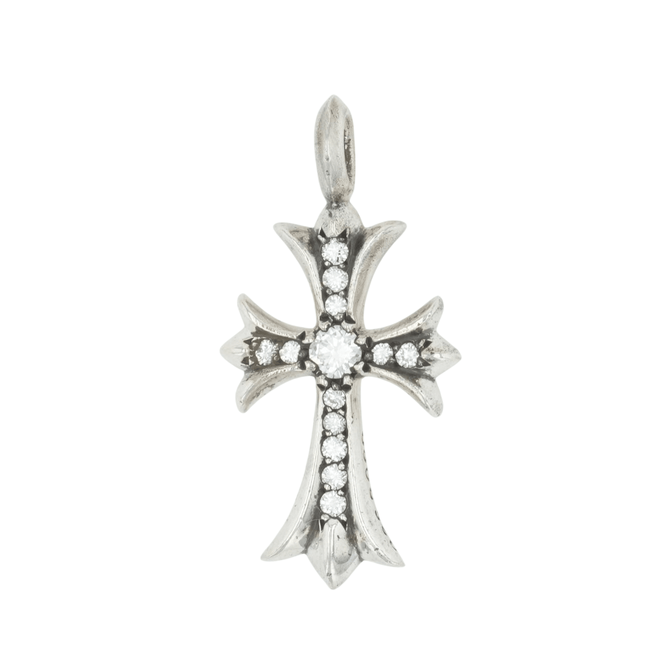 [最終値下げ]タイニーファットクロス PAVE DIA CRS F TINY 【 クロムハーツ CHROME HEARTS 中古 正規品 タイニーファットクロス PAVE