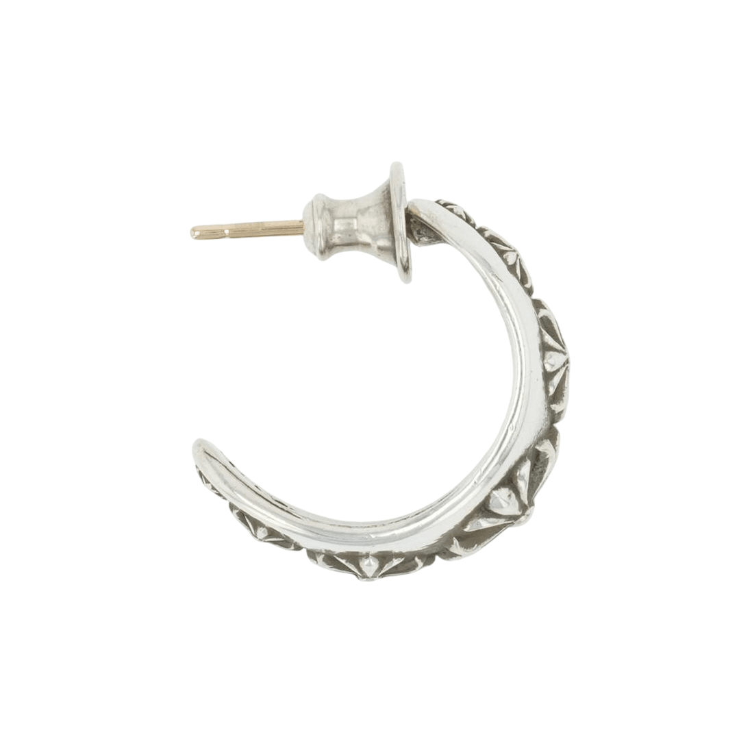 CHROME HEARTS クロムハーツ WIDE HOOP SML CHプラスワイドフープピアス シルバー スモール CHプラスワイドフープ SML CH PLUS WIDE HOOP【シルバーピアス】