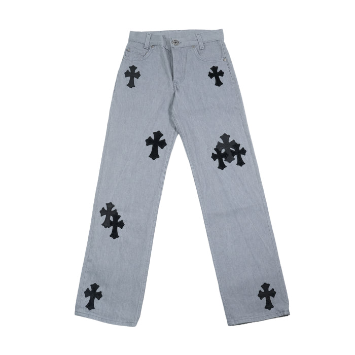 クロムハーツ U VNTG JEAN BLK RED TAB パリ限定クロスパッチ付き