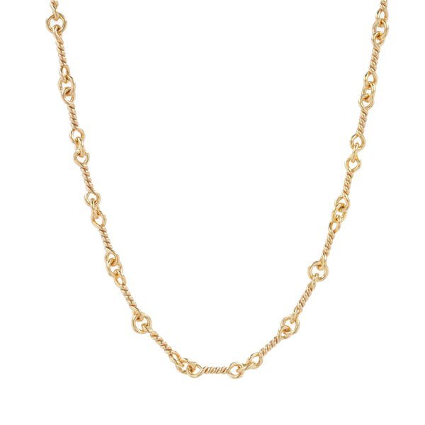 22K ツイストチェーン 24インチ T24 NECK CHAIN 【ゴールドネックレス チェーン】
