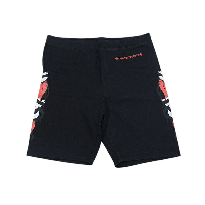 希少♪CH◆ Matty Boy Sick Heart ブラック ハーフパンツ クロムハーツ MATTY BOY Sick Heart マティボーイプリントハーフ
