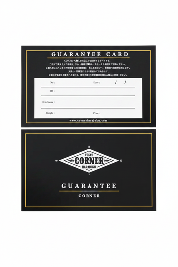 CORNERのギャランティーカード｜全商品鑑定・保証・買取