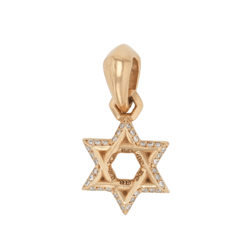 22K スターオブダビデチャーム STAR OF DAVID CHARM PAVE DIA 【ゴールド チャーム パヴェ ダイヤモンド】【新品】