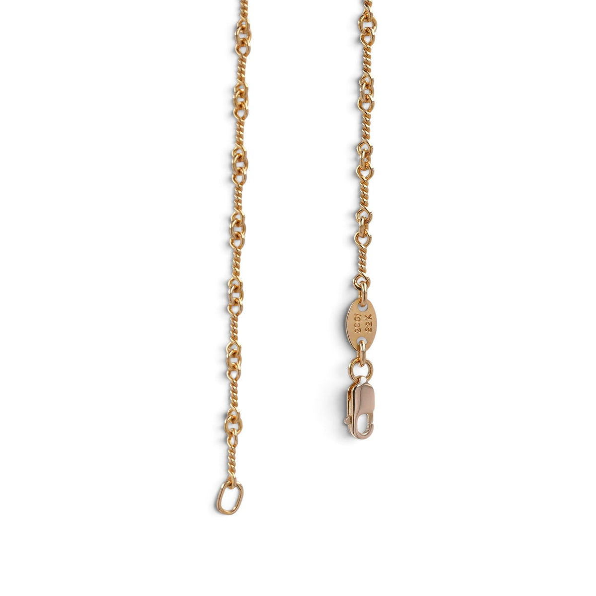 22K ツイストチェーン 16インチ T16 NECK CHAIN 【ゴールドネックレス チェーン】