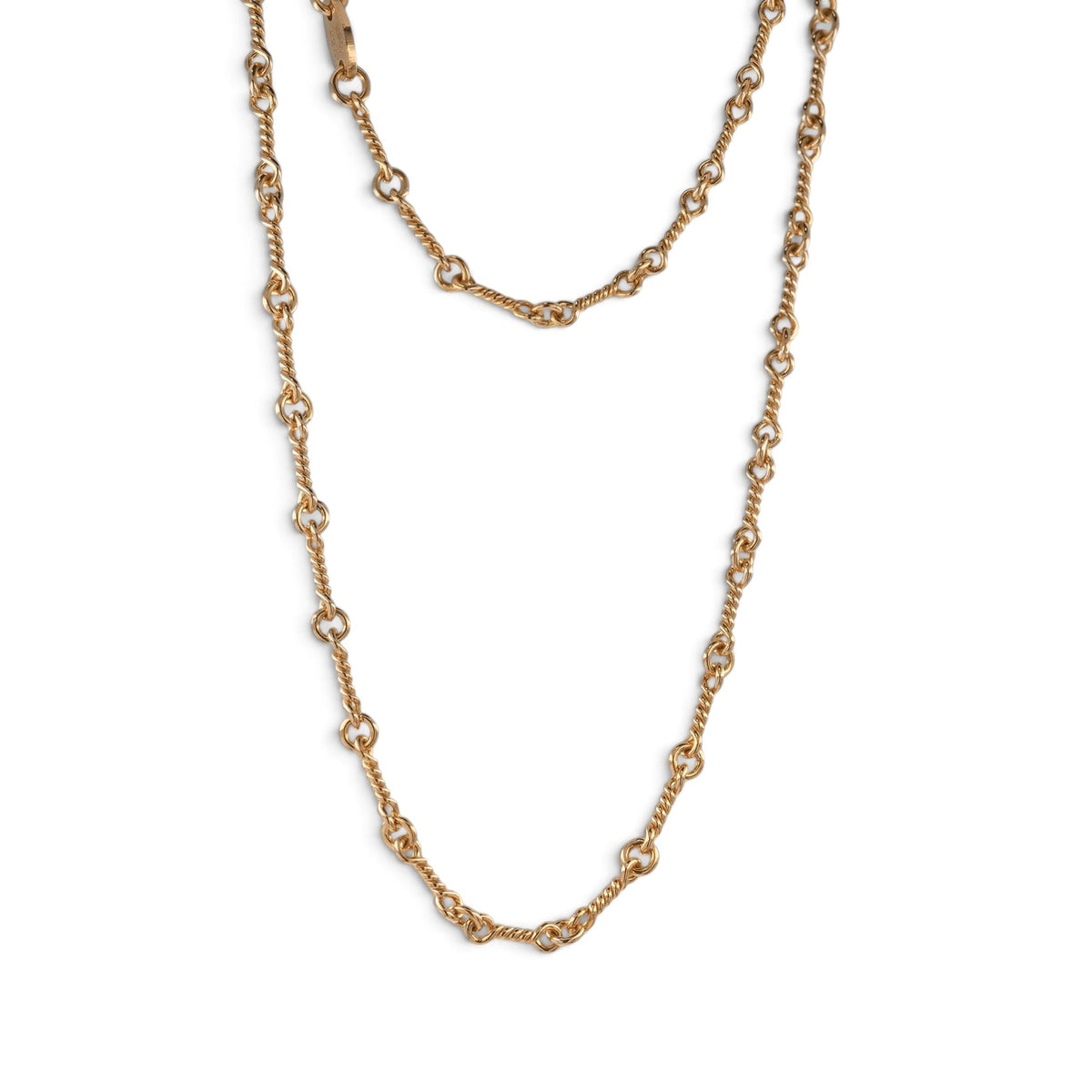 22K ツイストチェーン 16インチ T16 NECK CHAIN 【ゴールドネックレス チェーン】