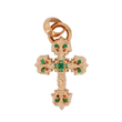 22K フィリグリークロス ベイル PAVE EM XSM FILIGREE CROSS 【ゴールドネックレストップ ペンダント パヴェ エメラルド】