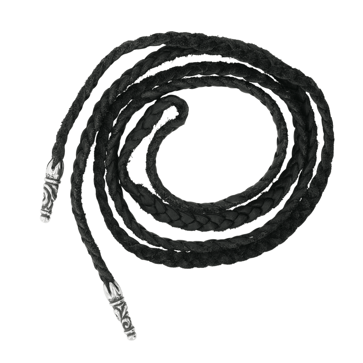 レザーブレイド スクロールチップ SC LEATHER BRAID 【レザーネックレス】