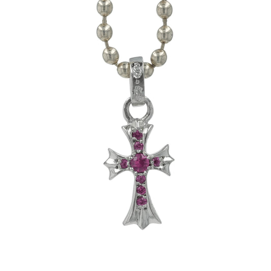 18K ベイビーファット PAVE RB CRS BBYFAT 【ホワイトゴールドネックレストップ チャーム パヴェ ルビー】【新品】