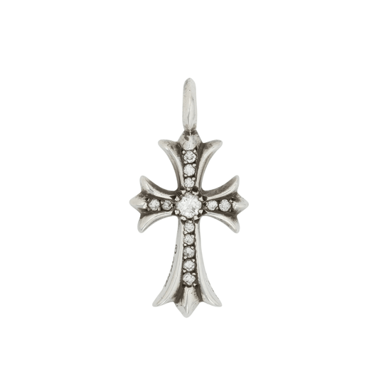 タイニーファットクロス PAVE DIA CRS F TINY 【シルバーネックレストップ チャーム パヴェ ダイヤモンド】