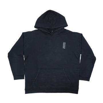 Y NOT Embroidered Logo [Hoodie] [Black] SIZE: M *Stain on front / Fading in various places (hood, cuffs)