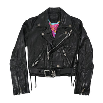 JJ DEAN HERMES JJディーン 裏地エルメスダガージップライダースレザージャケット XS