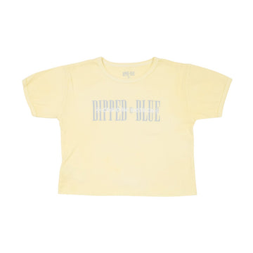 DIPPED IN BlUEプリント 【Tシャツ】【イエロー】 SIZE:M