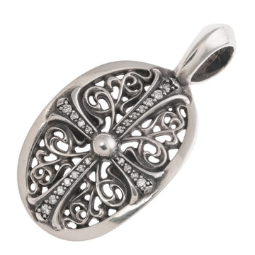 クラシックオーバル PAVE DIA CLASSIC OVAL 【シルバーネックレストップ チャーム パヴェ ダイヤモンド】