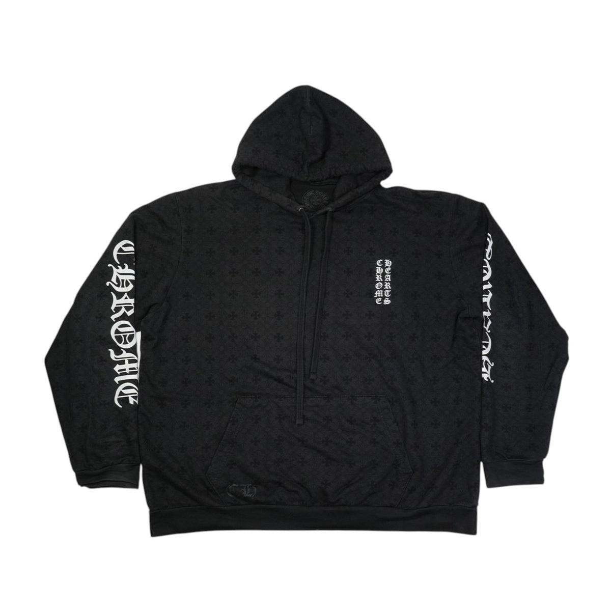 ホースシュー袖プリント 【パーカー】【ブラック】 SIZE:XL