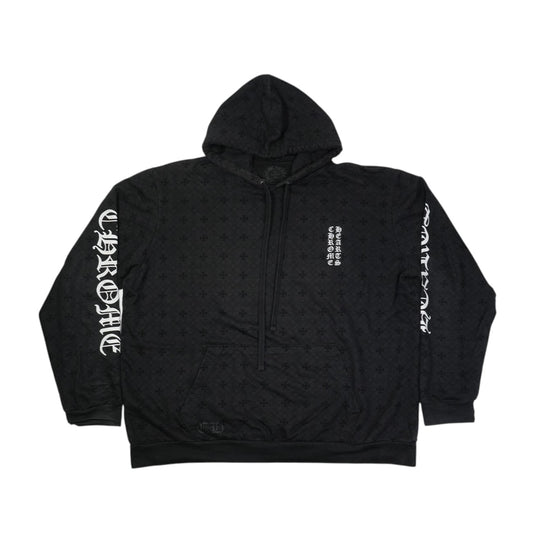 ホースシュー袖プリント 【パーカー】【ブラック】 SIZE:XL