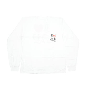 CH L S LTD ニューヨーク限定ロゴプリント長袖カットソー L