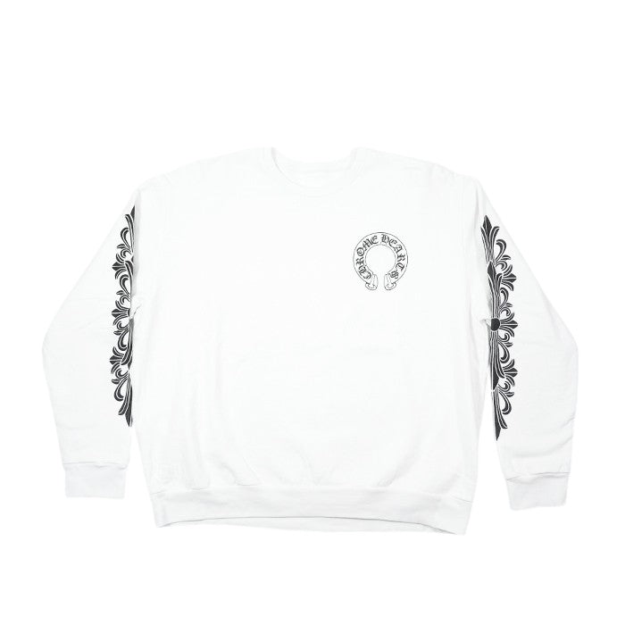 SWTSHRT HD PLVR 袖フローラルバックホースシュープリントスウェット M