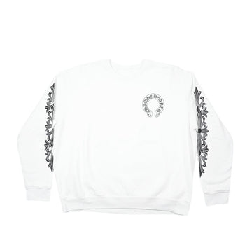 SWTSHRT HD PLVR 袖フローラルバックホースシュープリントスウェット M