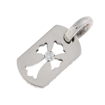 タイニーカットアウトクロス ドッグタグ 1P DIA TINY CO CROSS DOG TAG 【シルバーネックレストップ チャーム ダイヤモンド】
