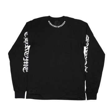 ネックロゴ英字袖プリント 【カットソー】【ブラック】【新品】 SIZE:M