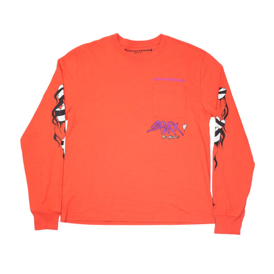 PPO SPARK THE HEARTプリント 【カットソー】【レッド】 SIZE:M