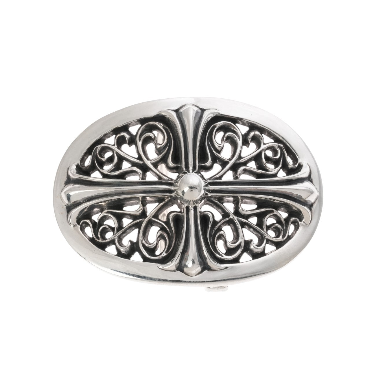 クラシックオーバルクロスバックル BUCKLE CLASSIC OVAL CROSS 1.5 【シルバーバックル ベルト】