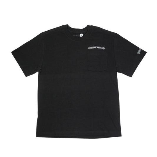 スクロールラベルバックプリント 【Tシャツ】【ブラック×シルバー】【新品】 SIZE:S
