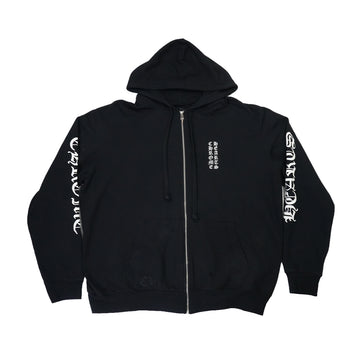 袖ロゴプリント 【ジップパーカー】【ブラック】 SIZE:XL