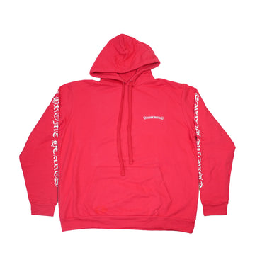 スクロールラベルバックプリント 【パーカー】【レッド】 SIZE:XL