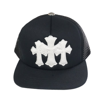 3クロスパッチハラコ 【トラッカーキャップ/TRUCKER CAP】【ブラック】 SIZE:ONE