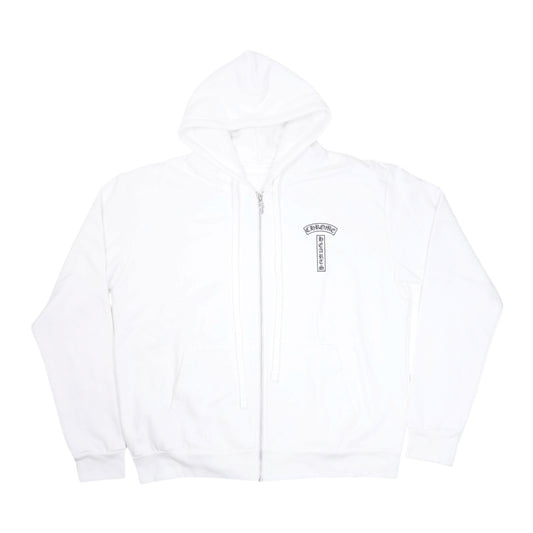Tバー/アーチロゴバックプリント 【ジップパーカー】【ホワイト】【新品】 SIZE:S