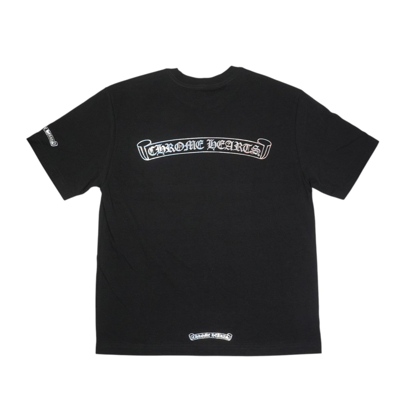 クロムハーツ スクロールラベルバックプリント Tシャツ ブラック