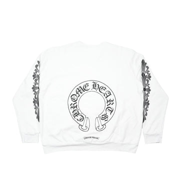 SWTSHRT HD PLVR 袖フローラルバックホースシュープリントスウェット M