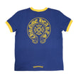 ホースシューバックプリント ROLLER SKATE 【Tシャツ】【ネイビー×イエロー】【新品】 SIZE:S