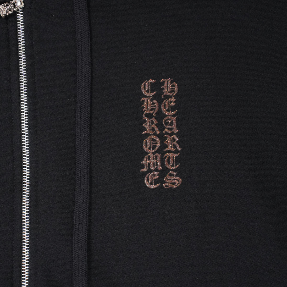 オンライン限定グリッタープリント【ジップパーカー】【ブラック×ブラウン】【新品】 SIZE:XXL