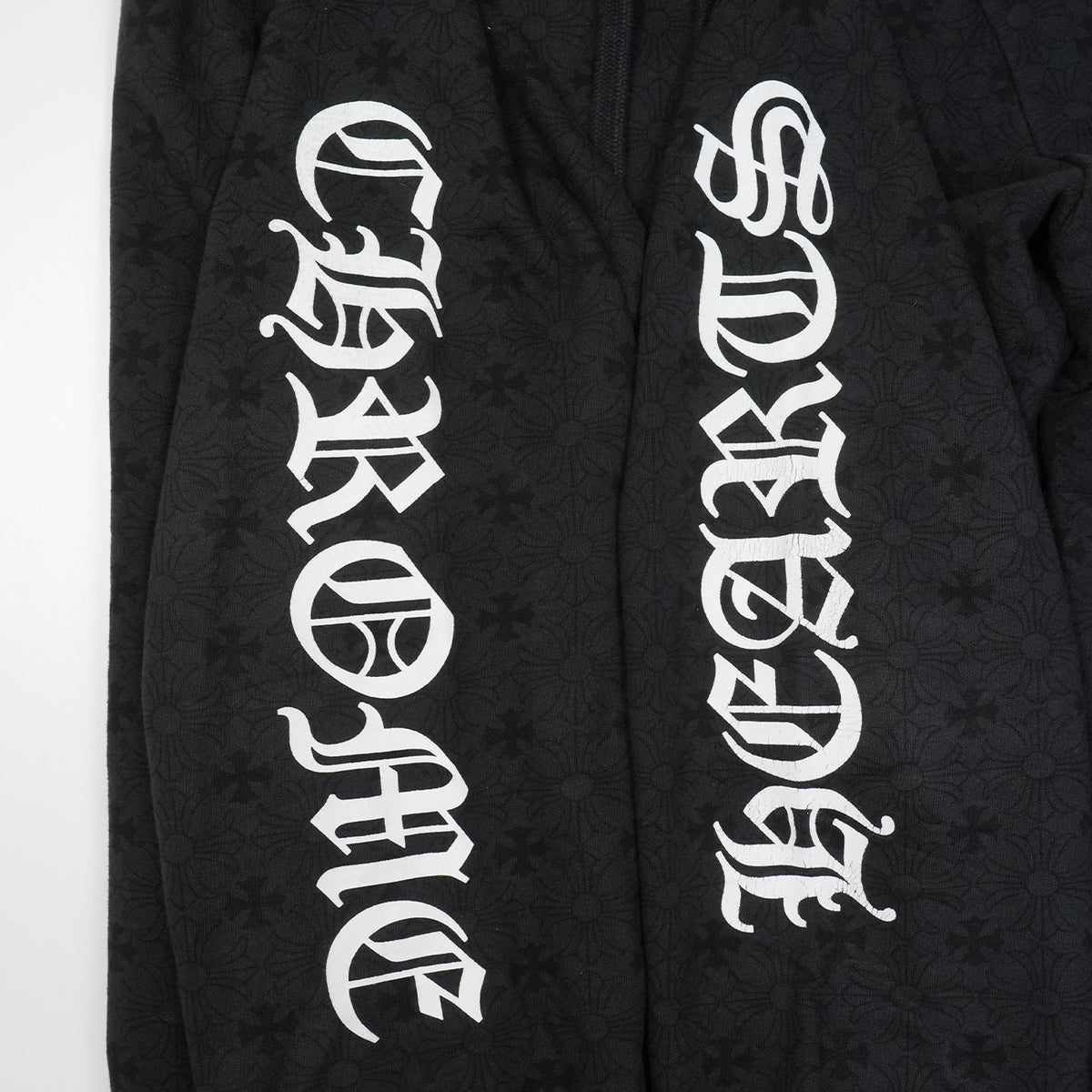 ホースシュー袖プリント 【パーカー】【ブラック】 SIZE:XL