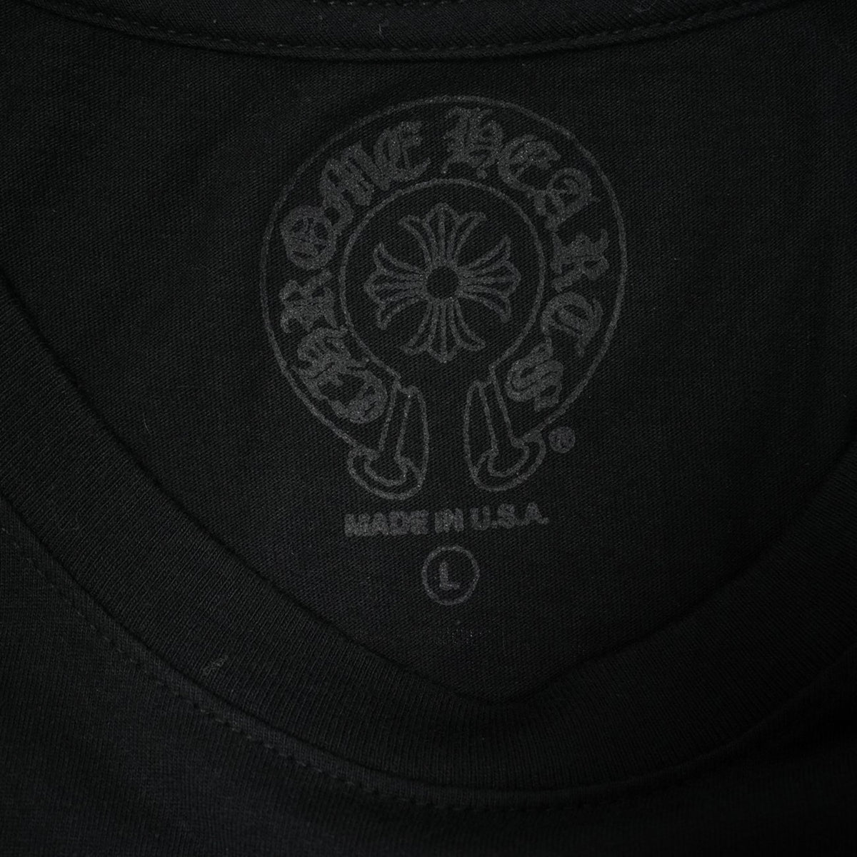 ホースシューバックプリント 【Tシャツ】【ブラック】 SIZE:L