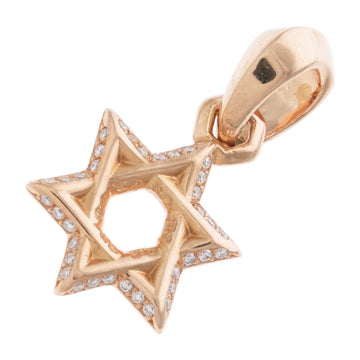 22K スターオブダビデ PAVE DIA STAR OF DAVID 【ゴールドネックレストップ チャーム パヴェ ダイヤモンド】