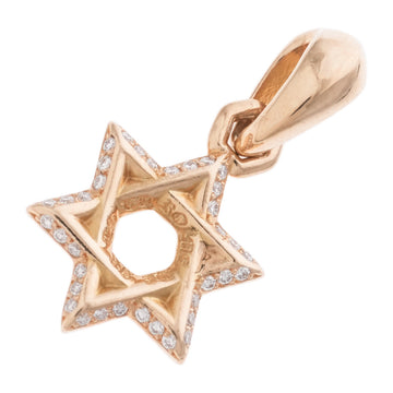 22K スターオブダビデ PAVE DIA STAR OF DAVID 【ゴールドネックレストップ チャーム パヴェ ダイヤモンド】