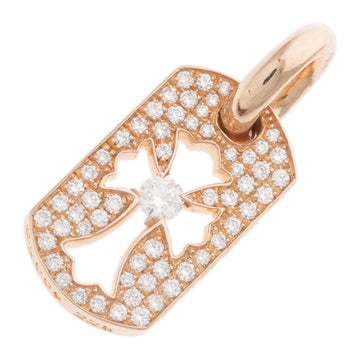 22K タイニーカットアウトクロス ドッグタグ PAVE DIA TINY CO CROSS DOG TAG 【ゴールドネックレストップ チャーム パヴェ ダイヤモンド】