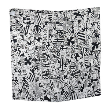 CH総柄シルク大判スカーフ
