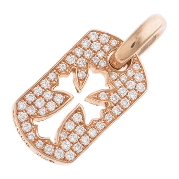 22K タイニーカットアウトクロス ドッグタグ PAVE DIA TINY CO CROSS DOG TAG 【ゴールドネックレストップ チャーム パヴェ ダイヤモンド】