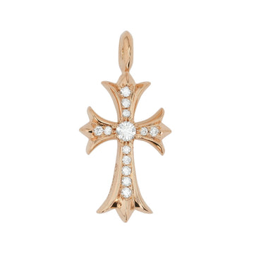 22K タイニーファットクロス PAVE DIA CRS F TINY 【ゴールドネックレストップ チャーム パヴェ ダイヤモンド】