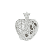 18K ハート PAVE DIA HEART 【ホワイトゴールドネックレストップ ペンダント パヴェ ダイヤモンド】