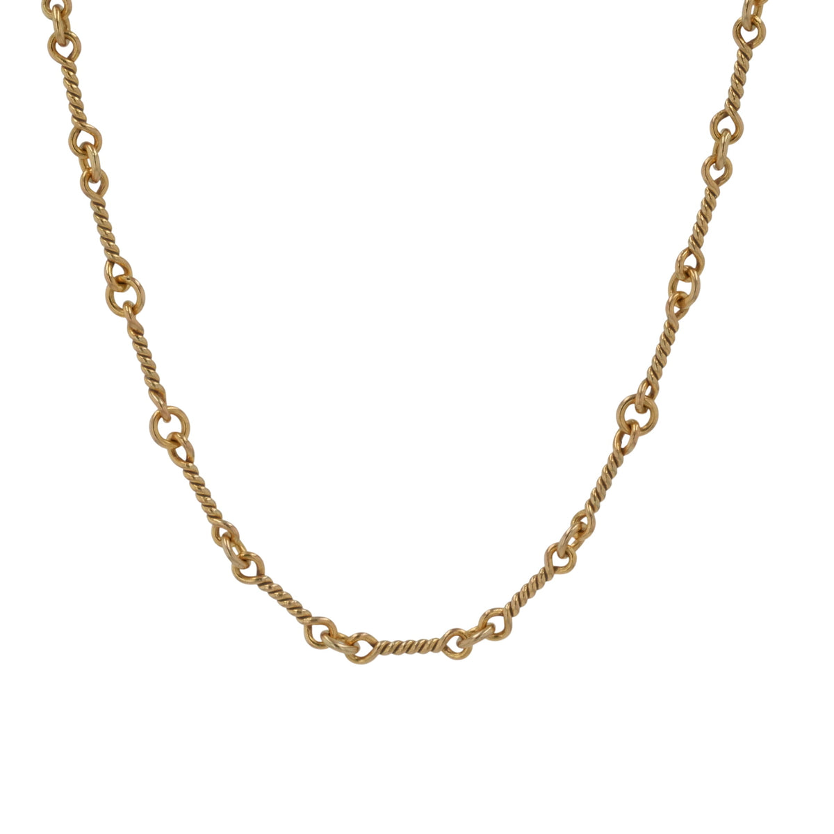 22K ツイストチェーン 16インチ T16 NECK CHAIN 【ゴールドネックレス チェーン】 インボイス付き